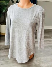 RD Style Gray Crossover Open Back Sweater S Anthropologie Soft R1