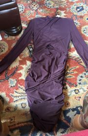 NWT  Purple Body Con Ruched Dress