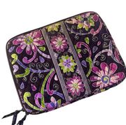 Vera Bradley Purple Punch Laptop Organizer Sleeve Quilted Cotton Pocket Floral