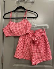 Red And White Gingham Set 