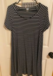 Old Navy Black And White Striped Dress