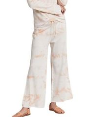 FAHERTY Oasis Terry Wide Leg Sweatpants Clementine Tie Dye S NWT