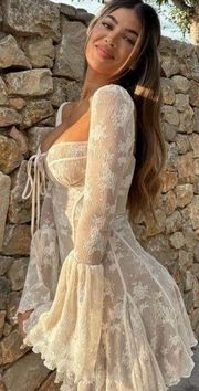 'Analissa' Vintage Cream Lace Corset Dress NWOT XS