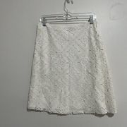 Calypso Christiane Celle White Lace Skirt Size Small