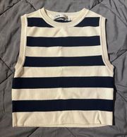 Women’s Navy And White Vest