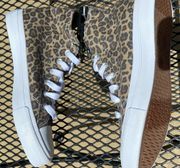high top leopard sneakers size 11