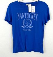 Sub_Urban Riot Womens Nantucket Tennis Club Short Sleeve T Shirt Top Blue Size S