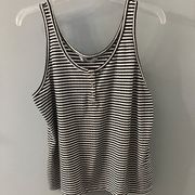 Goods for Life Black and white Striped Tank Top - Large NWOT