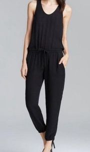 Theory 100% Silk Lortan Sheer Jogger Jumpsuit