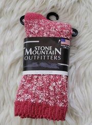 NWT Stone Mountain Outfitters Crew "Cotton Raggs" Boot Socks Size Medium Women's