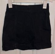 black denim skirt