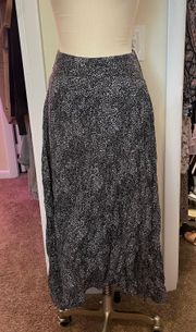 Faux Wrap Midi Cheetah Skirt 