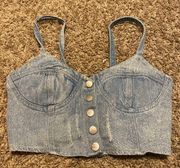 Jean crop top