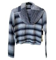 BB DAKOTA Striped Cowlneck Cropped Sweater NWT Sz‎ Sm