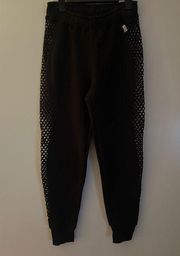 black cut out joggers Sz 1