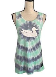 Southern Marsh Washed Tie Dye Muscle Tank size XS Logo Front Sleeveless Shirt