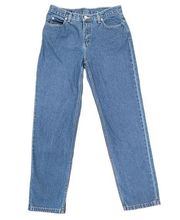 Lands' End Vintage High Waisted Straight Leg Mom Jeans Medium Wash Size 10