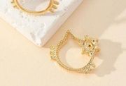 Hello Kitty gold tone earrings​​​​