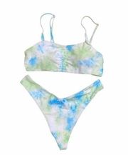 Zaful  Tie Dye Bikini Swim Suit Set Top & Bottoms Women's Size Medium/6