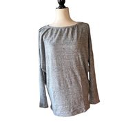 Go Couture Heather Gray Boatneck Dolman Knit Sweater