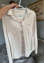 Soft Cream Button Up Blouse 