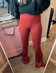 Suede Flare Pants