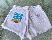 Levi’s Native Blue Women’s White Cut Off Jean Shorts. Sz 9.