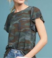 Anthropologie #111  T.La Camo Flutter Tee