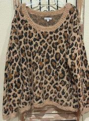 Wonderly leopard long sleeve sweater