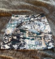 graffiti mini skirt