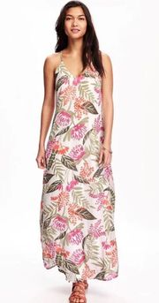 Multi Print Floral Maxi Dress Sz L