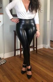 Black Faux Leather Leggings