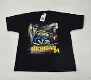 University Of Michigan Wolverines Vintage  Sport Graphic Black T-Shirt Size XL