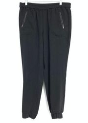 J. Crew Women's Size 10 Turner Jogger Pants Elastic Waist Pull-On Black