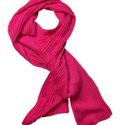 Style Co Solid Ribbed Muffler Hot Pink New