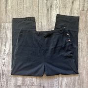 Travel Smith black pants with side buttons [H3R]