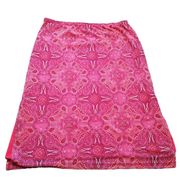 Exact Change Vintage Red Pink Skirt Size Medium Polyester Summer