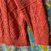 Anthropologie Pilcro Jasmine Cable-Knit Tunic Sweater Size:S