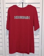 3/$6 Flawed Hogwash tshirt large short sleeved crew neck number on back bcg