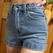 High Waisted Denim Shorts