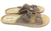 Soludos Elba 2 Strap Flat Espadrille Sandals Size 8