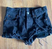 Black Denim Shorts