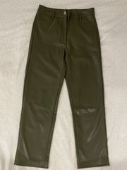 Green Leather Pants