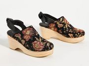 Anthropologie Floral Tapestry Clogs
