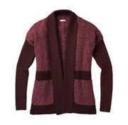 NEW Smartwool Moon Ridge Sweater Wrap Cardigan Fig Maroon Wool Small Burgundy