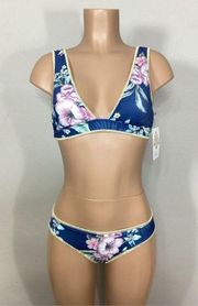 New. Becca floral reversible bikini set.  Medium . Retails $140