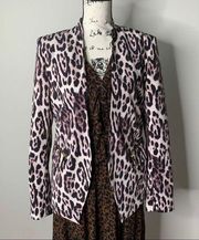 Robert Rodriguez leopard print open blazer jacket