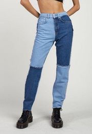 RAGGED PREIST patchwork jeans