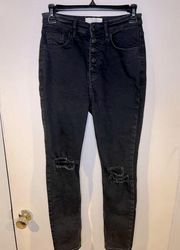 Free people high waisted black jeans