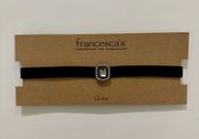 NWT Francesca’s Velvet Rhinestone Choker Necklace